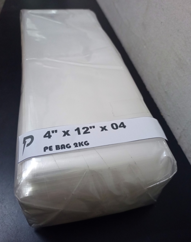 PE 04 Clear Plastic Bag / 4 x 12 inch Clear PE 04 (0.04mm) Plastic Bag / Thin PE Bag / Jenis Nipis / Pembungkus Kerepek