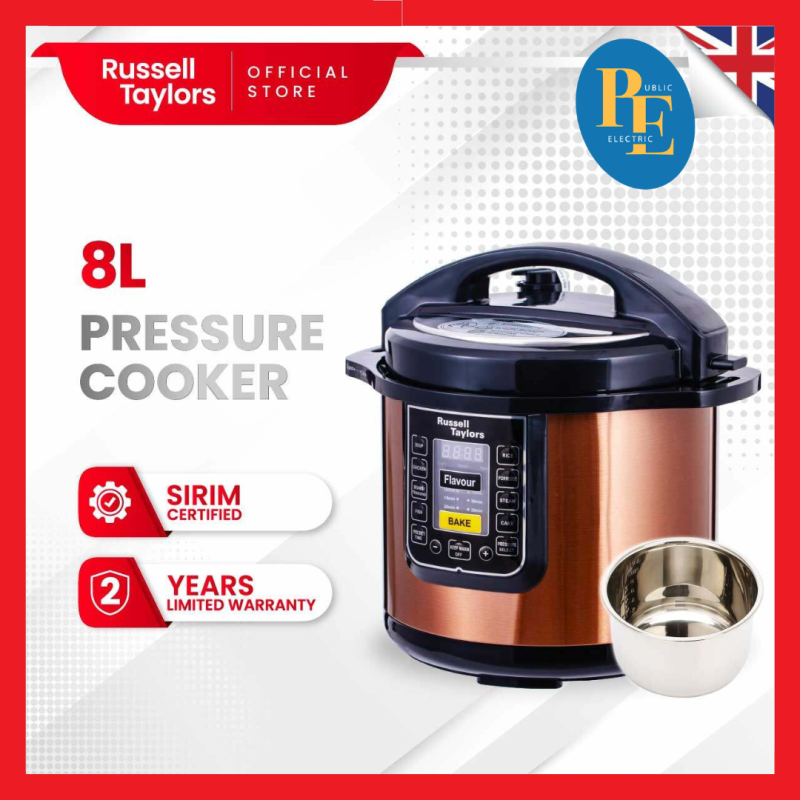 Russell Taylors 8L Electric Pressure Cooker PC-80 stainless steel pot - Electric Multi Cooker Rice Cooker