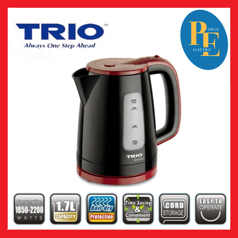 Trio 1.7L Jug Kettle With Boil-dry Protection TJK-417