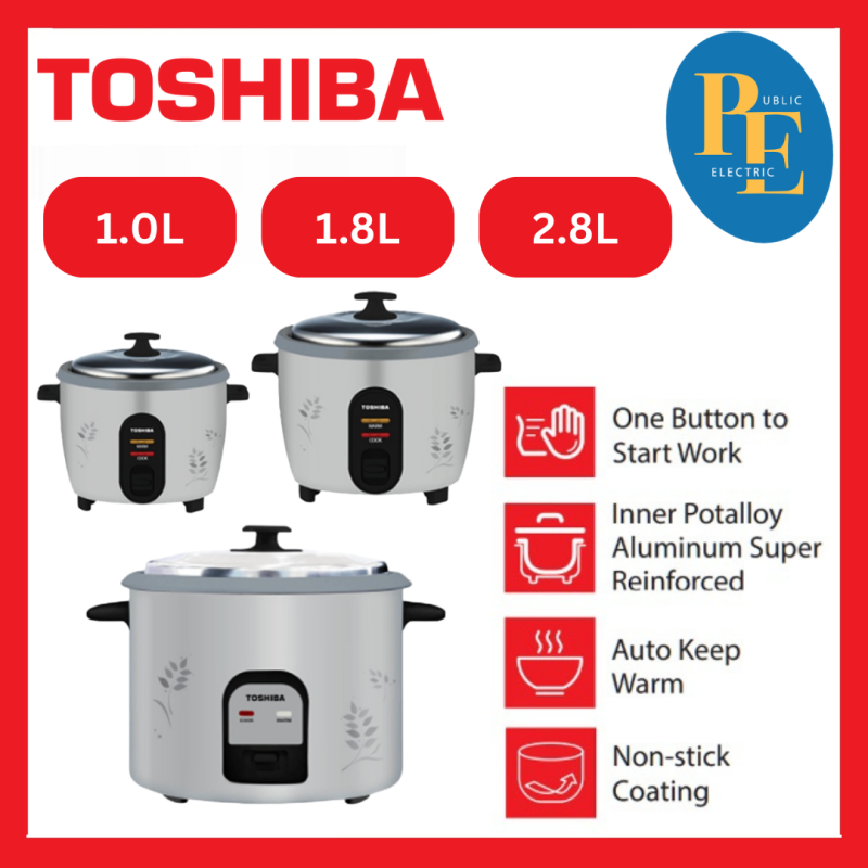 Toshiba 1.0L/1.8L/2.8L Non-Stick Conventional Rice Cooker RC-T10CEMY(GY) / RC-T18CEMY(GY) / RC-T28CEMY(GY)