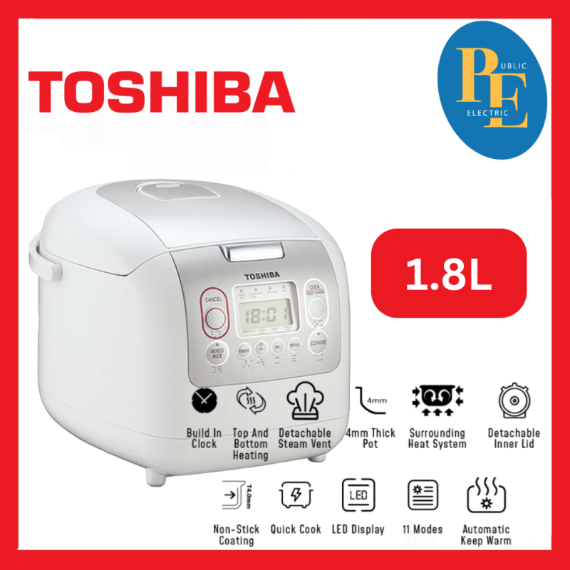 Toshiba 1.8L Non Stick Digital Rice Cooker RC-18NMFIM