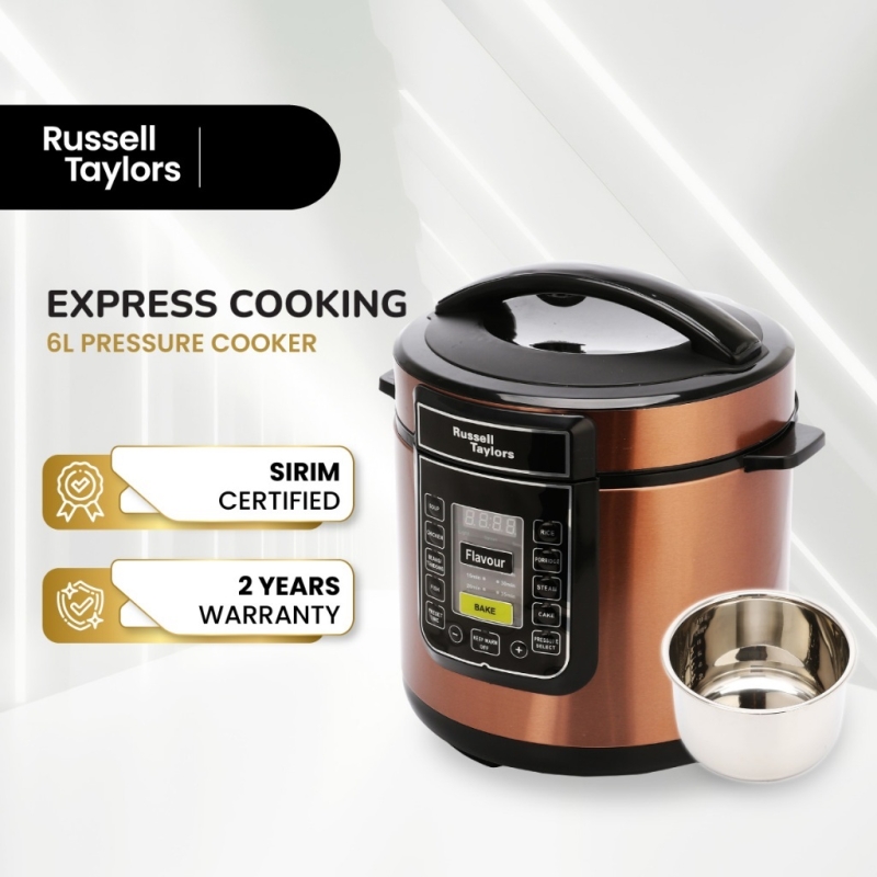 Russell Taylors Pressure Cooker Stainless Steel Pot PC 60 Rice Cooker 6L
