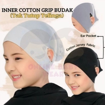 Snowcap Inner Telinga Kanak-Kanak Perempuan Sekolah Cotton Jersey Free Size Dewasa