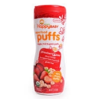 HappyBaby Organic Puffs Strawberry&Beet