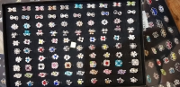 baby brooch kerongsang shinning stone mix random design 100p...