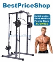 Smith Machine Squat Power Rack Station Bench Press Barbell Y...
