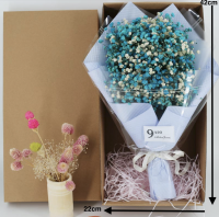 Gypsophila Flower Gift Box Blue