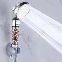 3 Modes Ion Filter High Pressure Shower Head with One Stop Switch