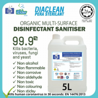 Diaclean Pera Sterilant disinfectant 5L (Environmentally friendly, Organic, Halal) [12% Concentration Dilution - 1:4 ]