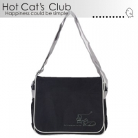 (【Hot Cat’s】)[Hot Cat's cat] Japanese light spicy quality leisure side of the backpack - Fashion Black (7800-97)