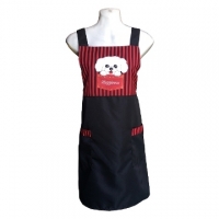 [TAITRA] Happy Dog Embroidery Pocket Apron Gs558-Red
