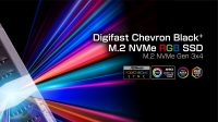 Digifast Chevron Black + 1TB M.2 NVMe RGB SSD - Gen3x4 PCIe, M.2 2280, Toshiba BiCS3 NAND, Synchronizes with all Major Motherboard Brands