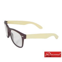 (docomo)Docomo texture flat sun glasses retro color matching with both men and women are suitable for style fashion styling flat glasses wear immediately