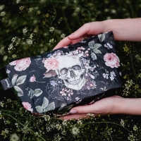 (paprcuts.de)paprcuts.de toiletry bag (skull flower)