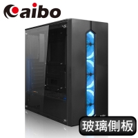 aibo[X2 Steelman USB3.0] 3 luminous fan game case (glass side panel)