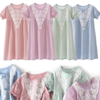 [Excellent Choice] High-quality children's sweet lace princess dress pajamas