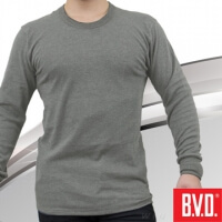 (bvd)BVD cotton wool round neck long sleeves