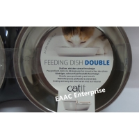 Catit Cat Feeding Dish Double Feeding Bowl Double – White or Black