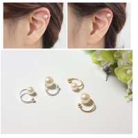 Korean version of customized sweet and delicate pearl ear bone clip without pierced ear clip ear buckle unilateral