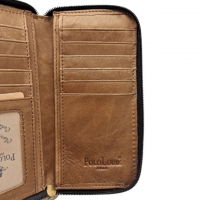 Original Polo Louie Men Genuine Leather Long Zip Wallet Men Wallet Zipper Card Slot Dompet Lelaki