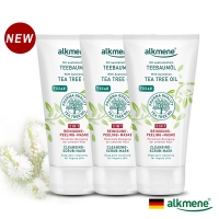 Alkmene 3 in 1 Tea Tree Essential Oil Exfoliating Cleansing Mud Mask 150ml Triple Pack