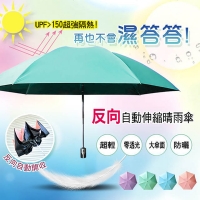 Shenmei 3rd generation-reverse automatic retractable umbrella (lake green)