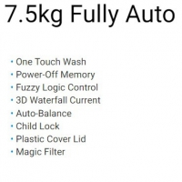 Midea 7.5kg One Touch Wash Fully Auto Washing Machine - MFW-752S