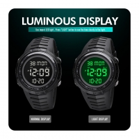 [Malaysia SKMEI] 1632 Men Sport Digital Watch Double Time Waterproof Countdown Stopwatch Chrono
