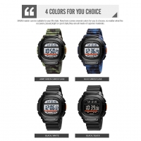 【Malaysia SKMEI 】1657 Light LED Display Digital Military Sports Watches Stopwatch Men's Watch Countdown