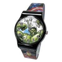 (marvel)[Marvel Marvel] Cool cartoon children's rubber watch _ Hulk (black)