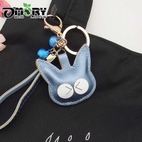 (OMORY)[OMORY] Pearl cat stereo bell ring / key ring - blue