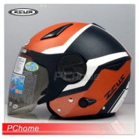 (ZEUS)[ZEUS Swiss Lion ZS- 612A AD9 helmet] anti-scratch matte orange yellow white, built-in lens