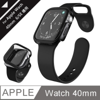 (刀鋒)Blade Edge Series Apple Watch Series 6/SE (40mm) Aluminum Alloy Double Material Protective Case Protective Frame (Classic Black)