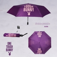 (playboy)[PLAYBOY] RA47005PH touch explosion-proof automatic three-fold umbrella (purple umbrella outer diameter 116CM)