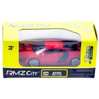 RMZ City Audi R8 V10 Car Metallic Black and RED scale : 1:64