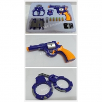 Police Gun Pistol & Accessories Telescope Handcuffs Bullet