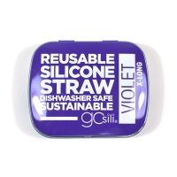 [US] GoSili silicone straw accompanying group 27cmx2 into the (violet)