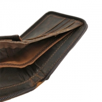 Top Original Brands Men Wallet Genuine Cow Leather Full Zip Fashion Wallet
