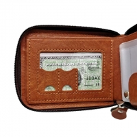 Original Polo Louie Fashion Men Luxury Full Zip Leather Short Wallet Zipper Purse Dompet Simple