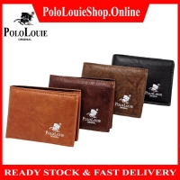 Original Polo Louie Premium Leather Bi-fold Wallet For Men Card Slot Dompet