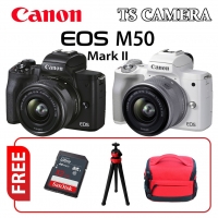CANON EOS M50 MARK II KIT LENS NEW CANON EOS M50 II (OFFICIAL CANON MALAYSIA) READY IN STOCK