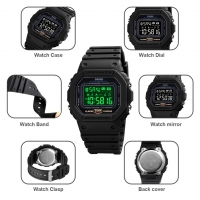 SKMEI 1743 Bluetooth Watch Men and Women Sport Digital Wristwatches Pedometer Calorie Tracker Support Android And IOS