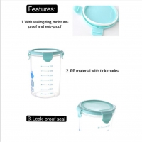 Plastic Transparent Sealed Containers Kitchen Food Beans Nuts Storage Box Airtight Container Bekas Kedap Udara