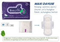 Biosilk Herbal Maxi Dayuse Twin Pack Sanitary Pad 240mm 20'sx2