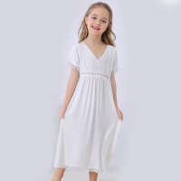 [Youbei selection] high-quality soft cotton children's princess lace nightdress home wear/nightdress/pajamas