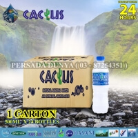 PACKAGE OF 1 CARTON : CACTUS MINERAL WATER 500ML X 24 BOTTLES