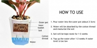 SHS Kebun Self-watering Pot Hydroponic Pot (Transparent Round 105)