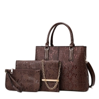Luxury Handbag Set 3pcs - Folding Totes Bag, Crossbody Bag and Purse [ Biqlin 217 ]