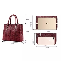 Luxury Handbag Set 3pcs - Folding Totes Bag, Crossbody Bag and Purse [ Biqlin 217 ]