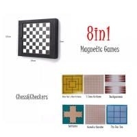 💥New Stock💥Permainan Chess Board 8 in 1 Game Games Mini Board Chess Backgamon Solitaier Tic Tac Toe etc